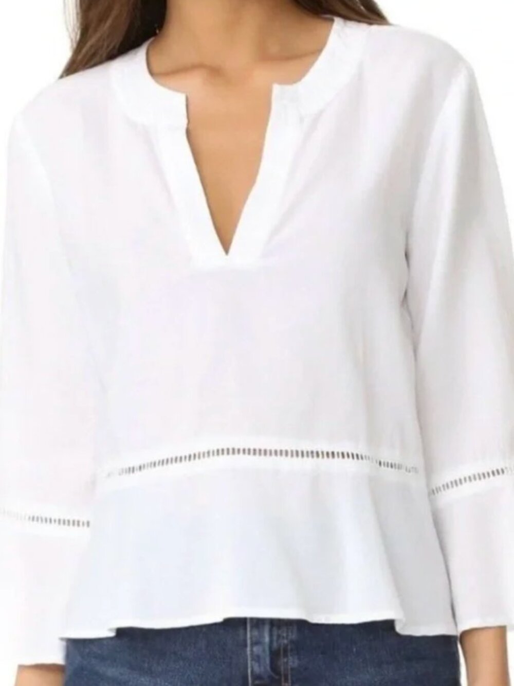 Bella Dahl bell sleeve peplum top - Size M